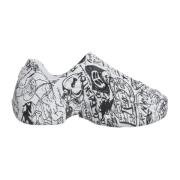 Graffiti Print Low Top Sneakers Dolce & Gabbana , Multicolor , Heren