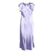 Viscose Jurk voor Dames Forte Forte , Purple , Dames