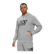 Hoodie 100% Katoen - Ea7 Emporio Armani EA7 , Gray , Heren