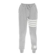 4-Bar Loopback Sweatpants met Koord Thom Browne , Gray , Dames