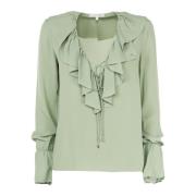 Damesblouse met lange mouwen Patrizia Pepe , Green , Dames