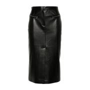 Zwarte Midi Rok met Ritszakken Patrizia Pepe , Black , Dames