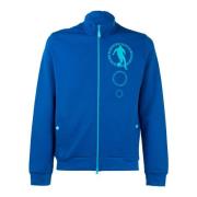 Heren Sweatshirt met rits en zakken Bikkembergs , Blue , Heren