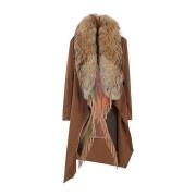 Kameel Parka met Bontkraag Bazar Deluxe , Brown , Dames