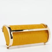 Pre-owned Satin clutches Carolina Herrera Pre-owned , Yellow , Dames