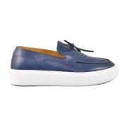 Leren schoenen met rubberen zool Testoni , Blue , Heren