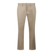 Stretch Katoen Chino Broek Saint Laurent , Beige , Heren