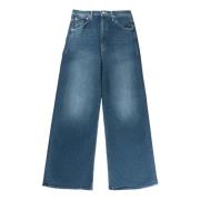 Luxe Wide Leg Denim Broek Mother , Blue , Heren