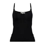 Ribgebreide top Chloé , Black , Dames