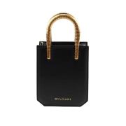 Pre-owned Leather handbags Bvlgari Vintage , Black , Dames