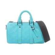 Pre-owned Leather handbags Louis Vuitton Vintage , Blue , Dames