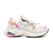 Witte platte schoenen met logodetail Premiata , Multicolor , Dames