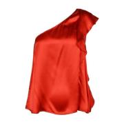 Zijden Mouwloze Top L'Autre Chose , Red , Dames