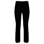 Flare Zwarte Broek met Knopen Twinset , Black , Dames