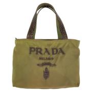 Pre-owned Leather shoulder-bags Prada Vintage , Green , Dames