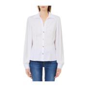 Witte Popeline Overhemd Lange Mouw Liu Jo , White , Dames