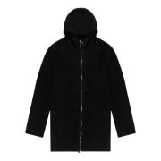 Zwarte Shearling Hoodie Jas Giorgio Brato , Black , Heren