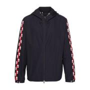 Blauwe Logo Patch Jas Moncler , Blue , Heren