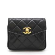 Pre-owned Leather chanel-bags Chanel Vintage , Black , Dames