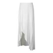 Viscose Rok met Unieke Stijl Patrizia Pepe , White , Dames