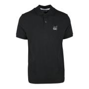 Katoen Elastaan Polo Shirt Bikkembergs , Black , Heren