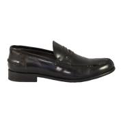 Grijze Leren Schoenen - Rubberen Zool Daniele Alessandrini , Black , H...