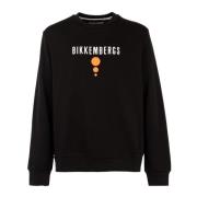 Heren Sweatshirt met Print Bikkembergs , Black , Heren