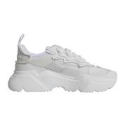 Witte lage sneakers met logo Dolce & Gabbana , White , Heren