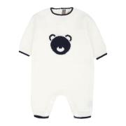 Witte Beer Jurk met Knoopsluiting Little Bear , White , Unisex