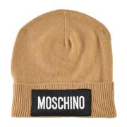 Kasjmiermix Gebreide Muts Hat Moschino , Brown , Heren