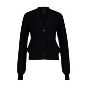 Veelzijdige Zwarte Ribgebreide Cardigan Givenchy , Black , Dames