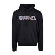 Zwarte Sweatshirt voor Mannen Diesel , Black , Heren