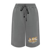 Grijze Jersey Shorts met Logoprint Dolce & Gabbana , Gray , Heren