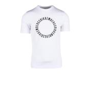 Witte T-shirt voor mannen Bikkembergs , White , Heren