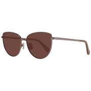 Bronzen Dames Zonnebril Cat Eye Stijl Max Mara , Brown , Dames