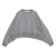 Oversize Crewneck Sweatshirt Essentials Collection Nike , Gray , Dames