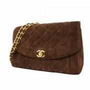 Pre-owned Suede shoulder-bags Chanel Vintage , Brown , Dames