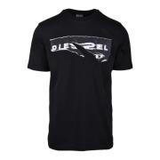 Katoenen T-shirt Diesel , Black , Heren