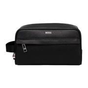 Heren Beauty Case met Voorvak Hugo Boss , Black , Heren