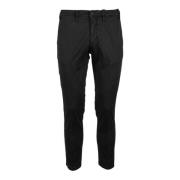 Katoen Elastaan Broek Michael Coal , Black , Heren