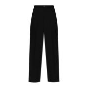 Wollen broek met vouw Helmut Lang , Black , Heren