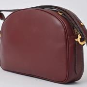 Pre-owned Leather shoulder-bags Cartier Vintage , Red , Dames