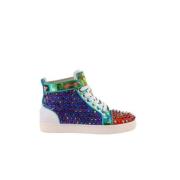 Pre-owned Leather sneakers Christian Louboutin Pre-owned , Multicolor ...