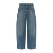 High-waisted Jeans MM6 Maison Margiela , Blue , Dames