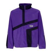 Paarse Polar Fleece Quarter-Zip Sweatshirt HUF , Purple , Heren