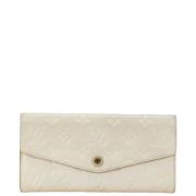 Pre-owned Leather wallets Louis Vuitton Vintage , White , Dames