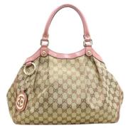 Pre-owned Canvas gucci-bags Gucci Vintage , Beige , Dames