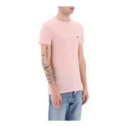 Klassiek Crocodile Logo T-Shirt Lacoste , Pink , Heren