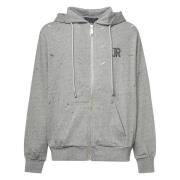 Grijze hoodie met logo John Richmond , Gray , Heren