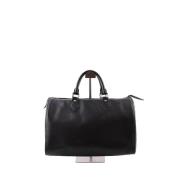 Pre-owned Leather handbags Louis Vuitton Vintage , Black , Dames